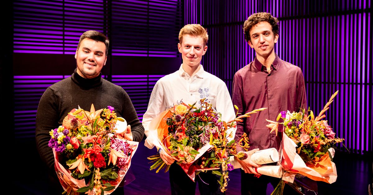 Drie winnaars — Thomas Prechal, Bruno Tobon, Ori Ron, Jan Ype Nota + Monika Leskovar