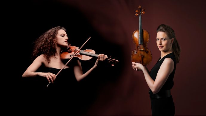 Liza Ferschtman (foto Marco Borggreve) + Esther Hoppe (foto Remo Ubezio)