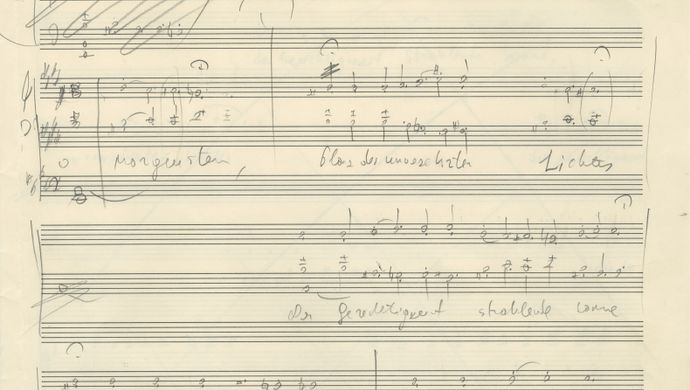 Arvo Pärt partituur (beeld: Arvo Pärt Centre)